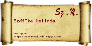 Szőke Melinda névjegykártya