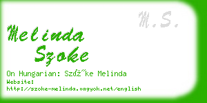 melinda szoke business card